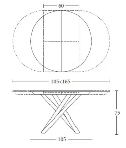 Tavolo in altri materiali rotondo Cielo alt Md work in offerta outlet