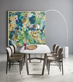 Tavolo in ceramica ovale Obi Sangiacomo in offerta outlet