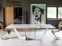 Tavolo in ceramica rettangolare Manhattan glass Devina nais a prezzo ribassato