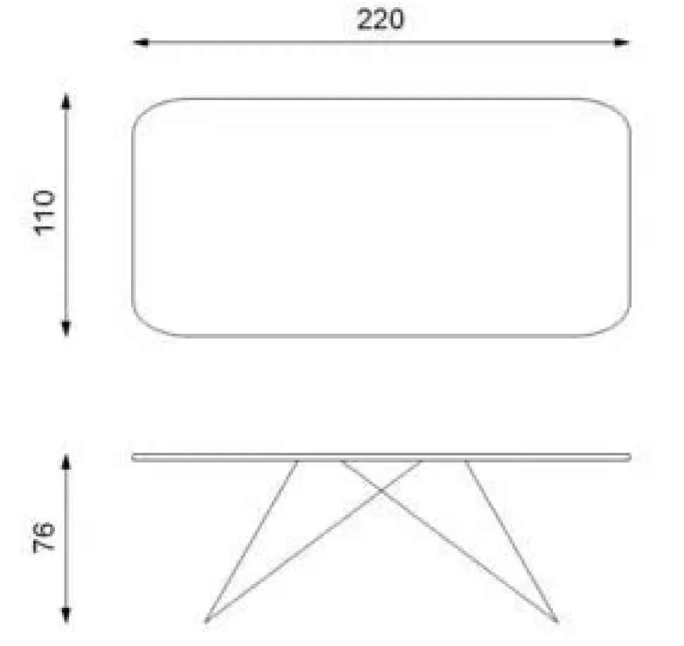 Tavolo in ceramica rettangolare Thanos Stones a prezzo ribassato