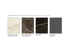 Tavolo in ceramica rettangolare Circle Zamagna a prezzo ribassato