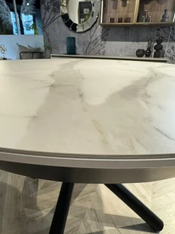 Tavolo in ceramica rotondo Fahrenheit round at109 105 Altacom in offerta outlet