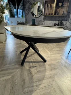 Tavolo in ceramica rotondo Fahrenheit round at109 105 Altacom in offerta outlet