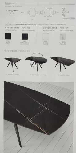 Tavolo in ceramica sagomato Caponord Collezione esclusiva a prezzo scontato