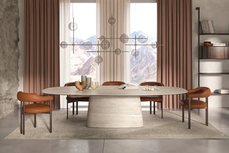 Tavolo in ceramica sagomato Napoleon Cattelan italia in offerta outlet