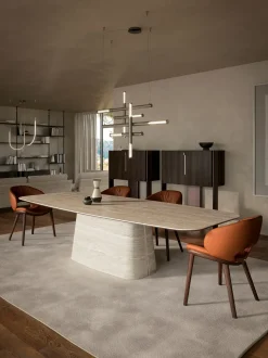 Tavolo in ceramica sagomato Napoleon Cattelan italia in offerta outlet