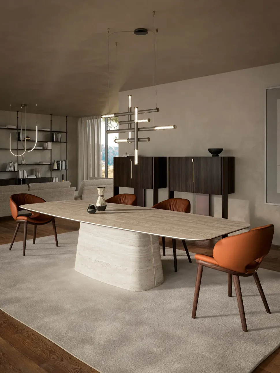 Tavolo in ceramica sagomato Napoleon Cattelan italia in offerta outlet