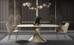 Tavolo in ceramica sagomato Tavolo luxury vetroceramica calacatta o nero greco  Md work in offerta outlet