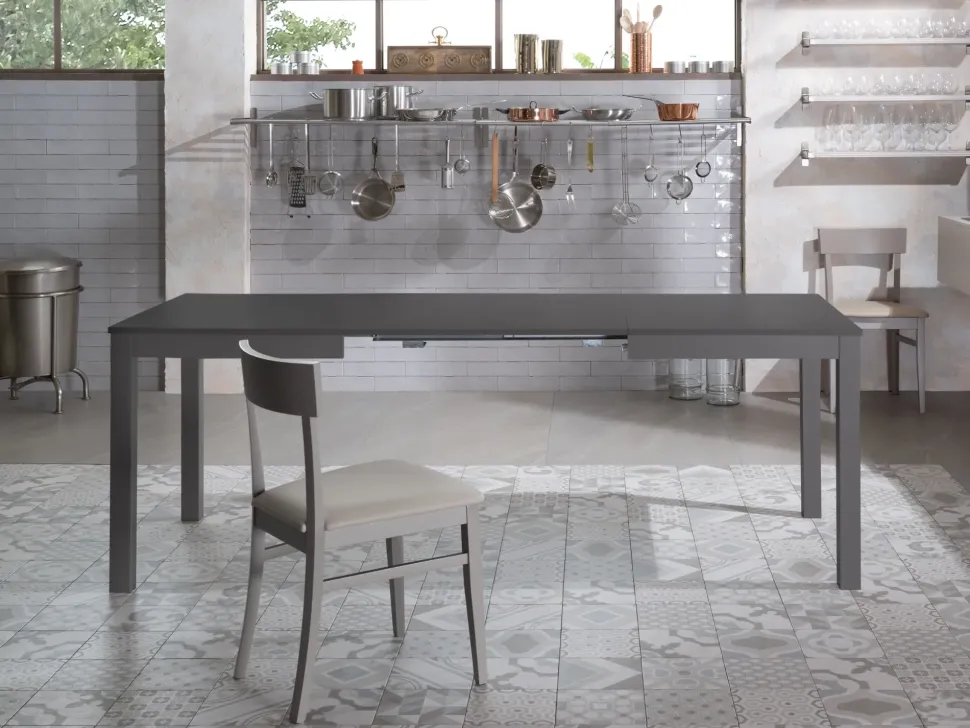 Tavolo in laminato rettangolare Traffic Stones in offerta outlet