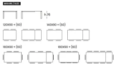 Tavolo in laminato rettangolare Fusion Point house in offerta outlet