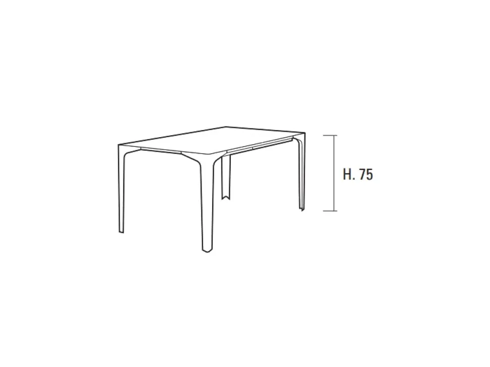 Tavolo in laminato rettangolare Ettore La primavera a prezzo ribassato