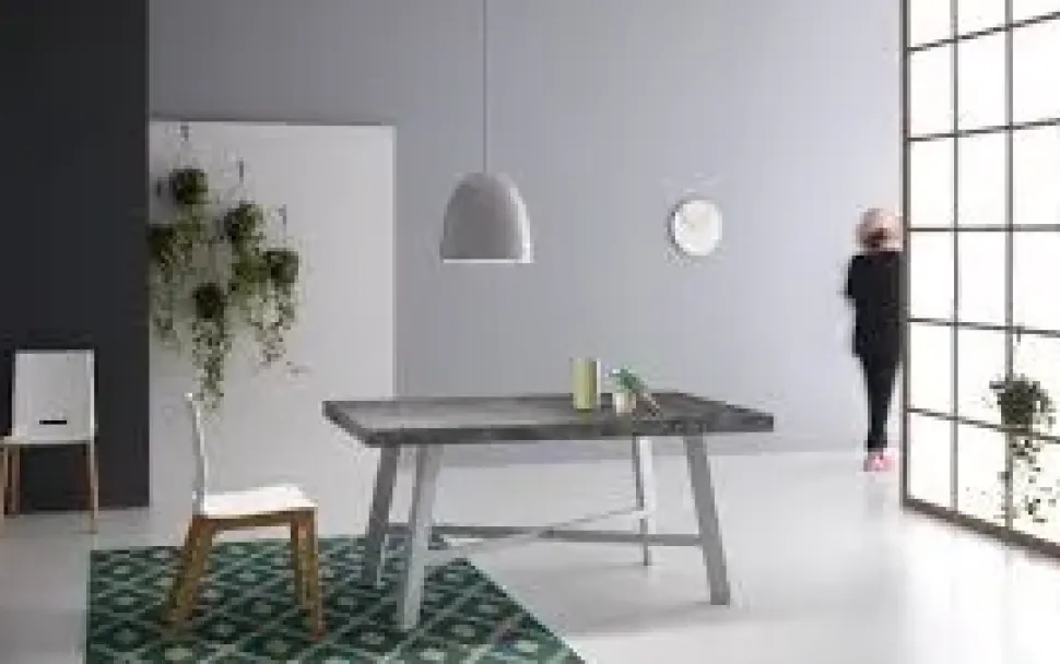 Tavolo in laminato rettangolare Thor 160 allungabile Point house in offerta outlet