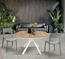 Tavolo in laminato rotondo Tempor 2177 Collezione esclusiva a prezzo scontato