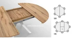 Tavolo in laminato rotondo Tempor 2177 Collezione esclusiva a prezzo scontato