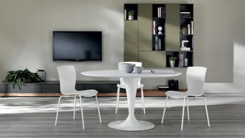 Tavolo in laminato rotondo Nomo Scavolini in Offerta Outlet
