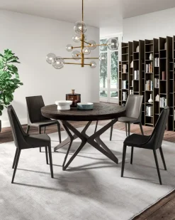 Tavolo in legno e resina rotondo Big round Ozzio a prezzo scontato