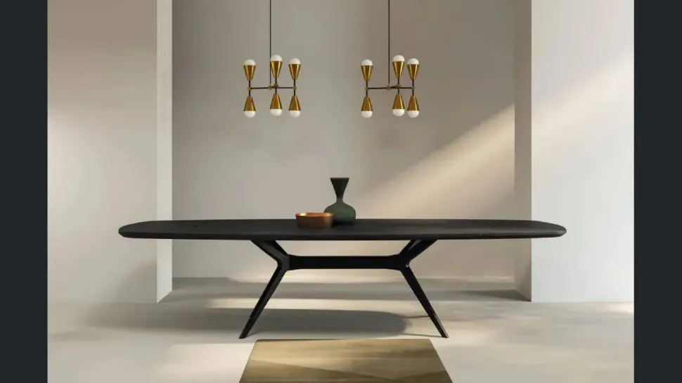 Tavolo in legno ellittico Glamour Fratelli mirandola a prezzo scontato