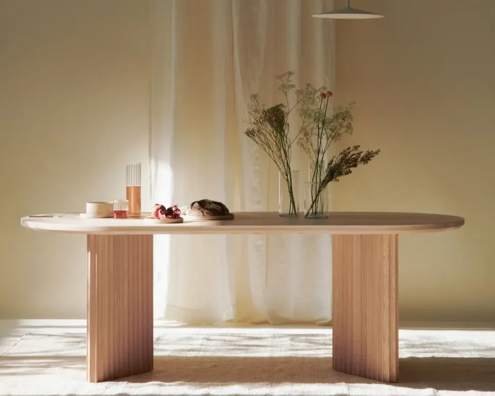 Tavolo in legno ovale Basalto b 200 Dale a prezzo ribassato