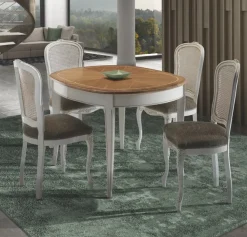 Tavolo in legno ovale Ovalino parquet Collezione esclusiva a prezzo scontato