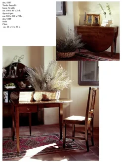 Tavolo in legno ovale Santa fe Parlani in offerta outlet