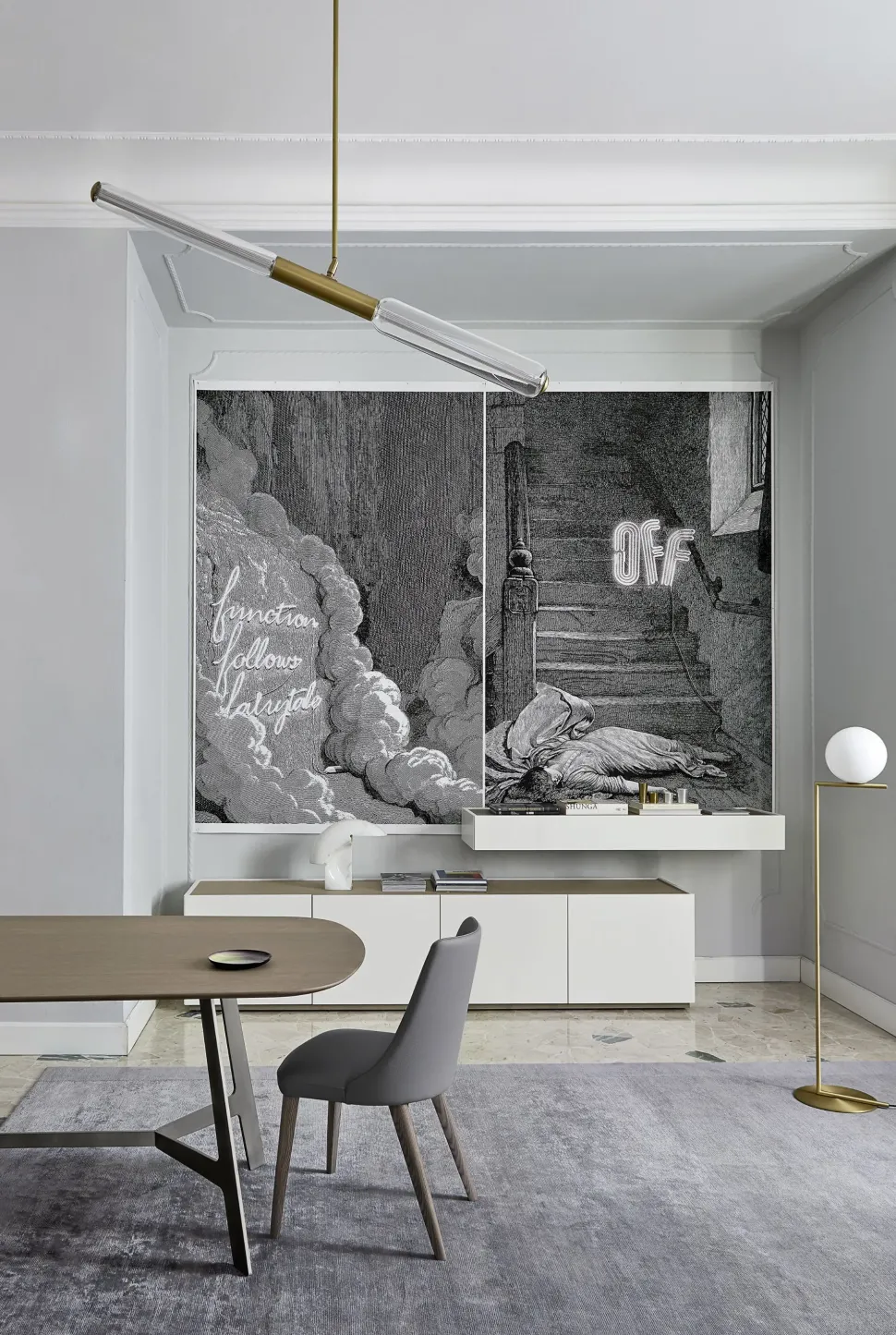 Tavolo in legno ovale Vertigo Sangiacomo a prezzo scontato