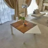 Tavolo in legno quadrato Loto allungabile 120x120 Lago in offerta outlet