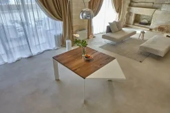 Tavolo in legno quadrato Loto allungabile 120x120 Lago in offerta outlet