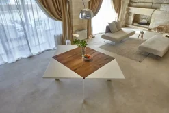 Tavolo in legno quadrato Loto allungabile 120x120 Lago in offerta outlet