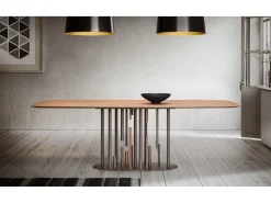 Tavolo in legno rettangolare Cave * Ambianceitalia in offerta outlet