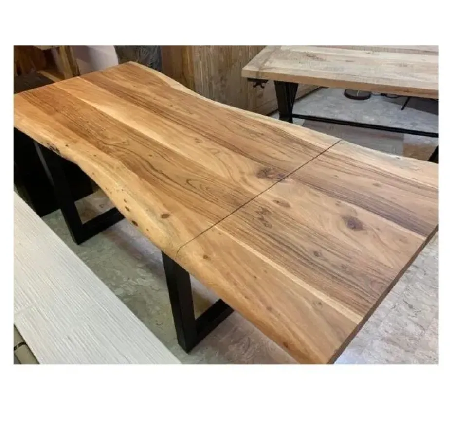 Tavolo in legno rettangolare Tavolo industrial allungabile nature Outlet etnico a prezzo ribassato