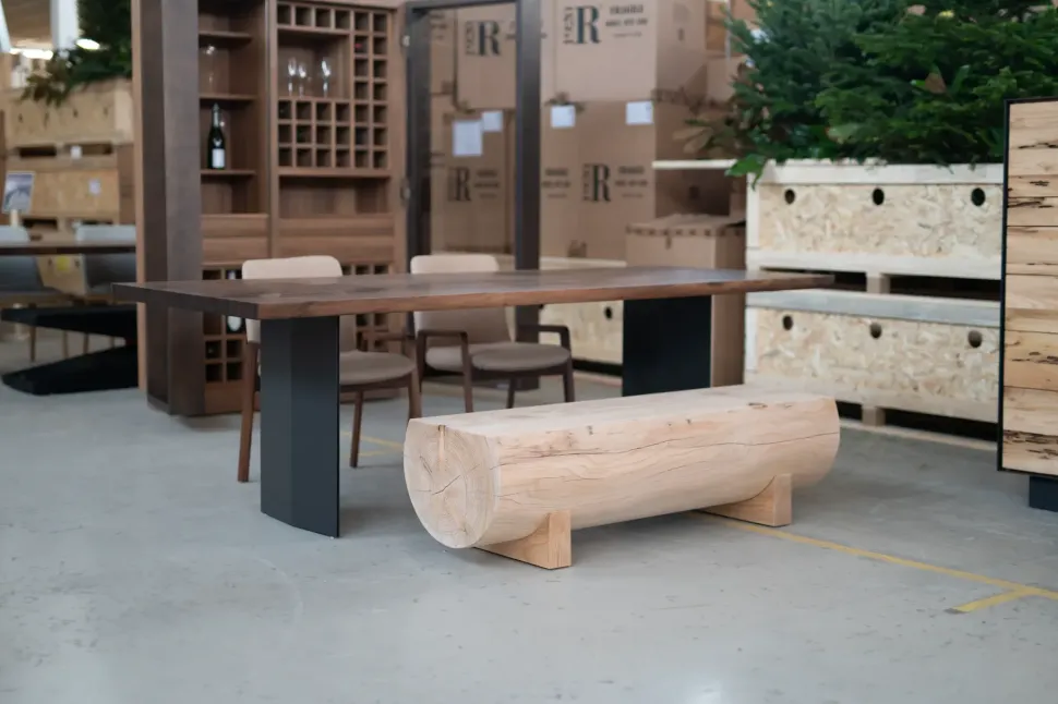 Tavolo in legno rettangolare Plank sky Riva 1920 in offerta outlet