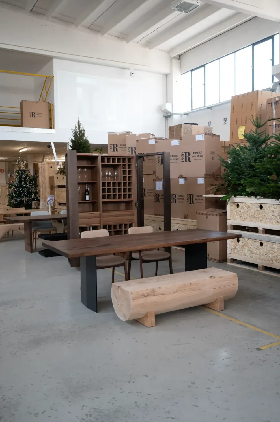 Tavolo in legno rettangolare Plank sky Riva 1920 in offerta outlet