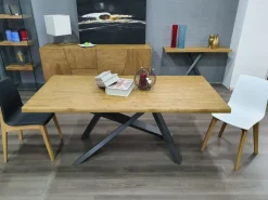 Tavolo in legno rettangolare Crossing Fgf mobili in offerta outlet