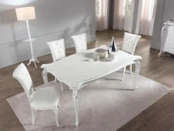 Tavolo in legno rettangolare Modello chanel Artigianale a prezzo ribassato