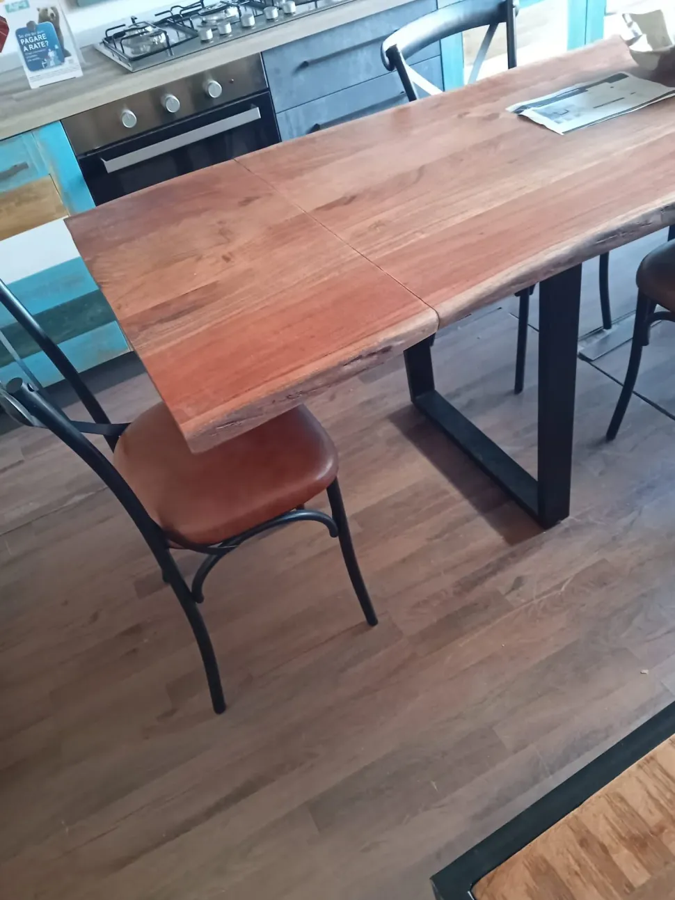 Tavolo in legno rettangolare Tavolo in vero legno industrial design austin allungabile Outlet etnico in offerta outlet