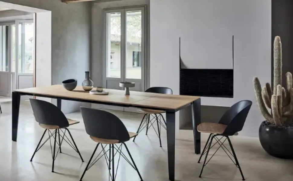 Tavolo in legno rettangolare Cruz Bontempi in offerta outlet