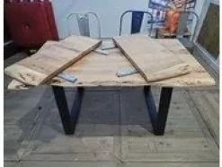 Tavolo in legno rettangolare Tavolo allungabile gambe cromate Nuovi mondi cucine a prezzo ribassato