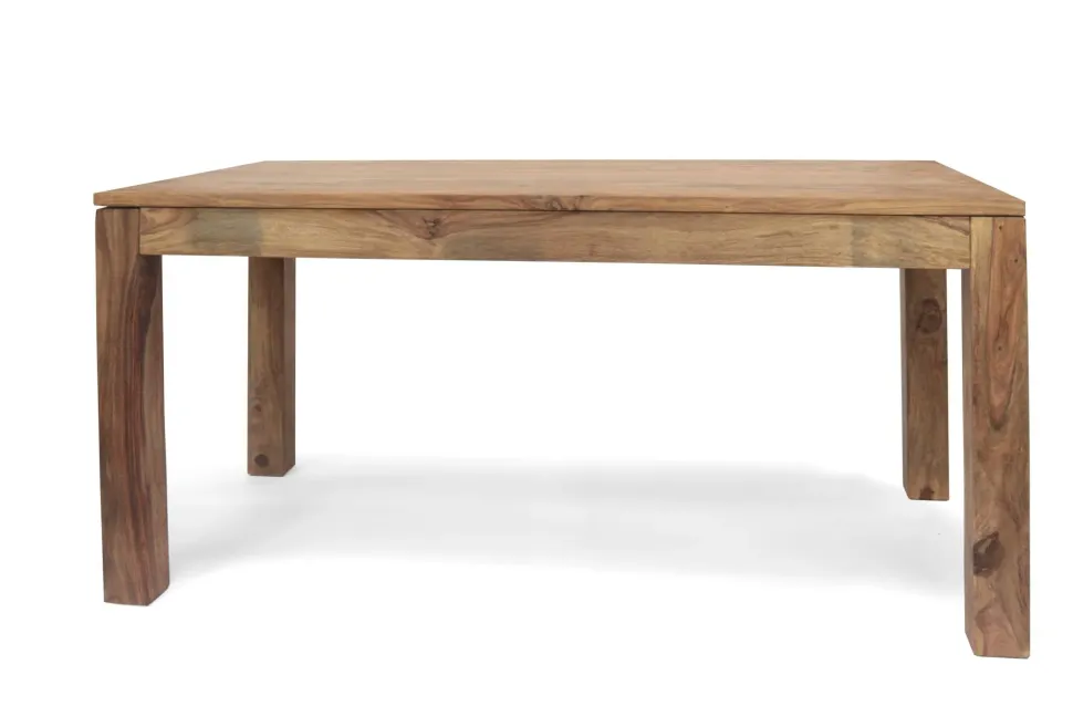 Tavolo in legno rettangolare Tavolo nature allungabile con prolunghe a scomparsa Outlet etnico a prezzo scontato