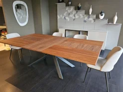 Tavolo in legno rettangolare 4x4 noce Tomasella in offerta outlet