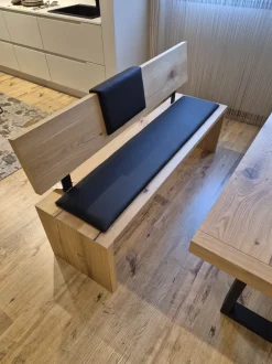 Tavolo in legno rettangolare Rovere Artigianale in offerta outlet