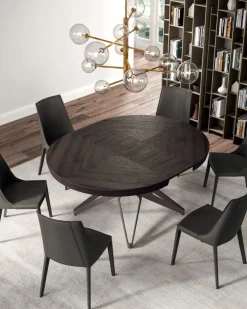 Tavolo in legno rotondo Big round Ozzio in offerta outlet