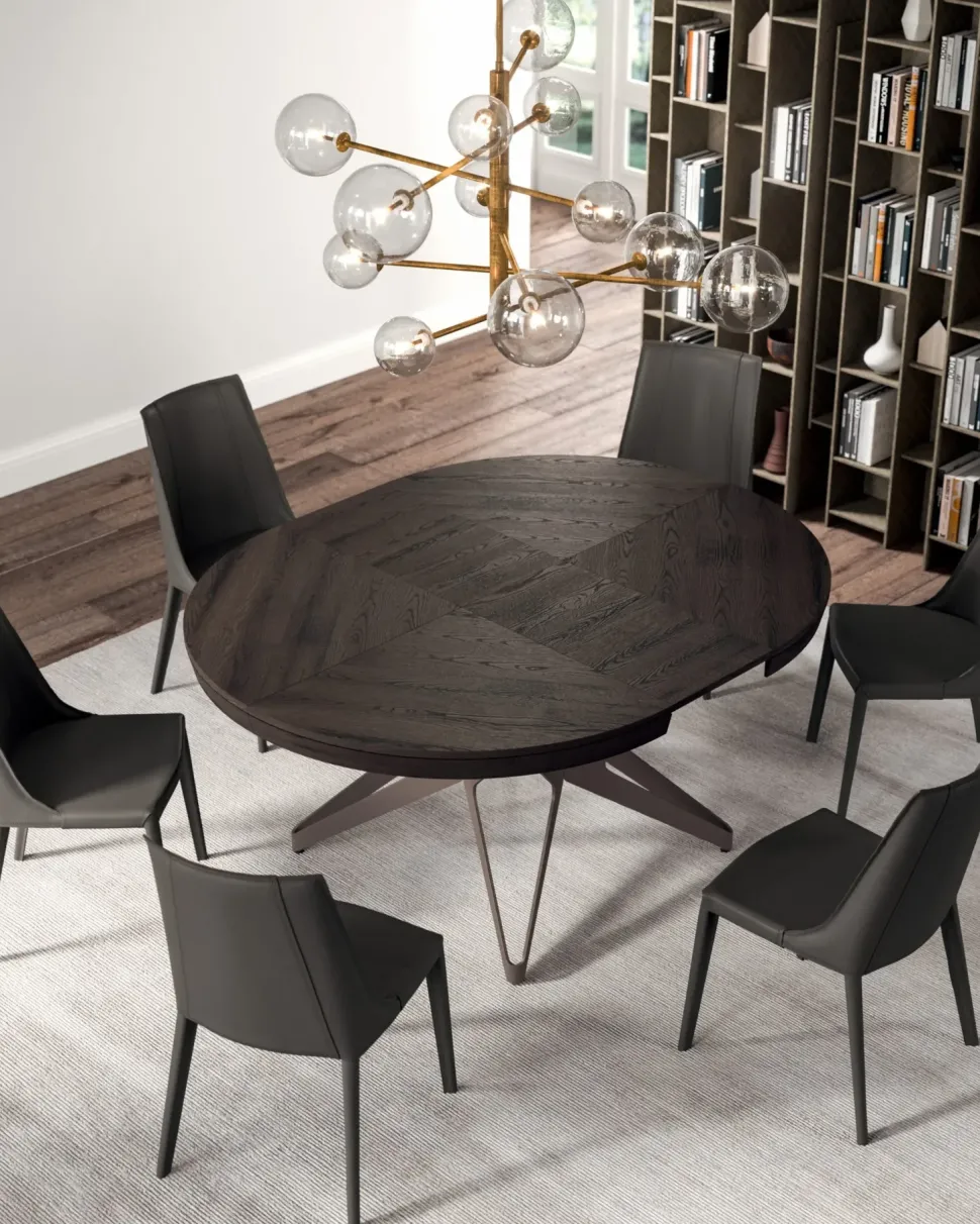 Tavolo in legno rotondo Big round Ozzio in offerta outlet