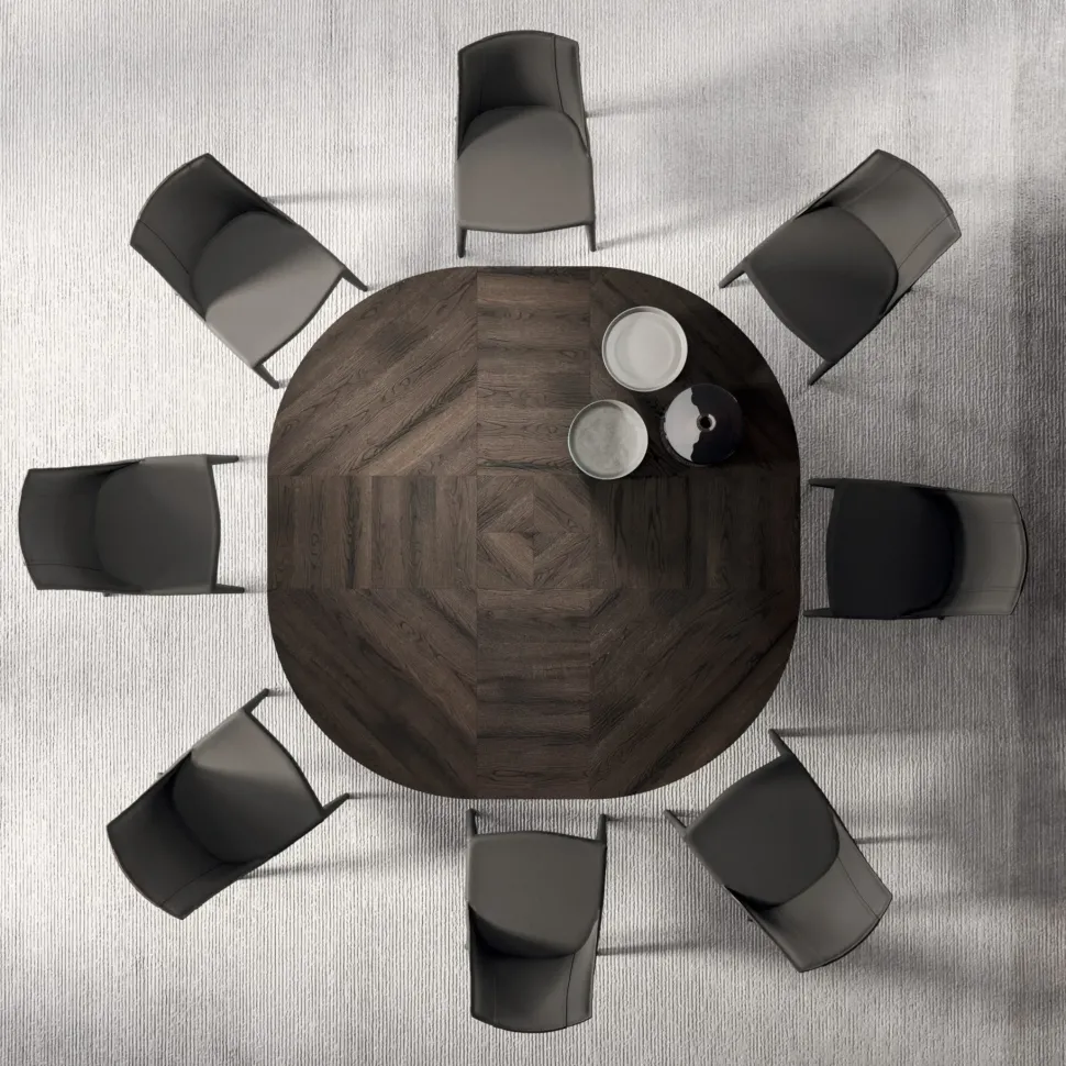 Tavolo in legno rotondo Big round Ozzio in offerta outlet