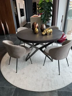 Tavolo in legno rotondo Big round Ozzio in offerta outlet