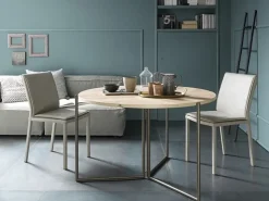 Tavolo in legno rotondo Icaro Altacom in offerta outlet