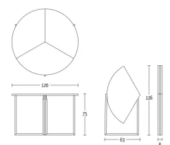 Tavolo in legno rotondo Icaro Altacom in offerta outlet