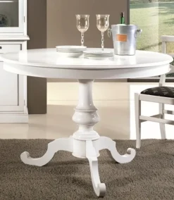 Tavolo in legno rotondo Tavolo rotondo shabby allungabile Lion's in offerta outlet