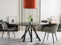 Tavolo in legno rotondo Villa varda Md work in offerta outlet