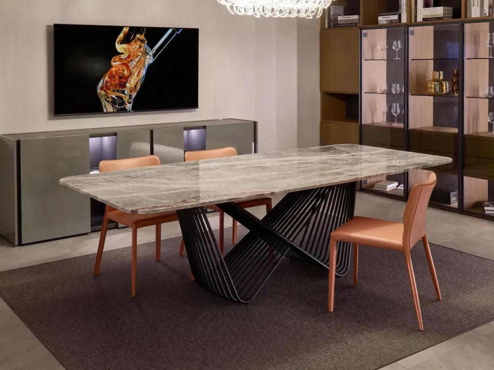 Tavolo in marmo rettangolare Board outlet Diotti.com a prezzo ribassato