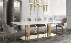 Tavolo in marmo rettangolare Modello monte carlo luxury italia Md work in offerta outlet